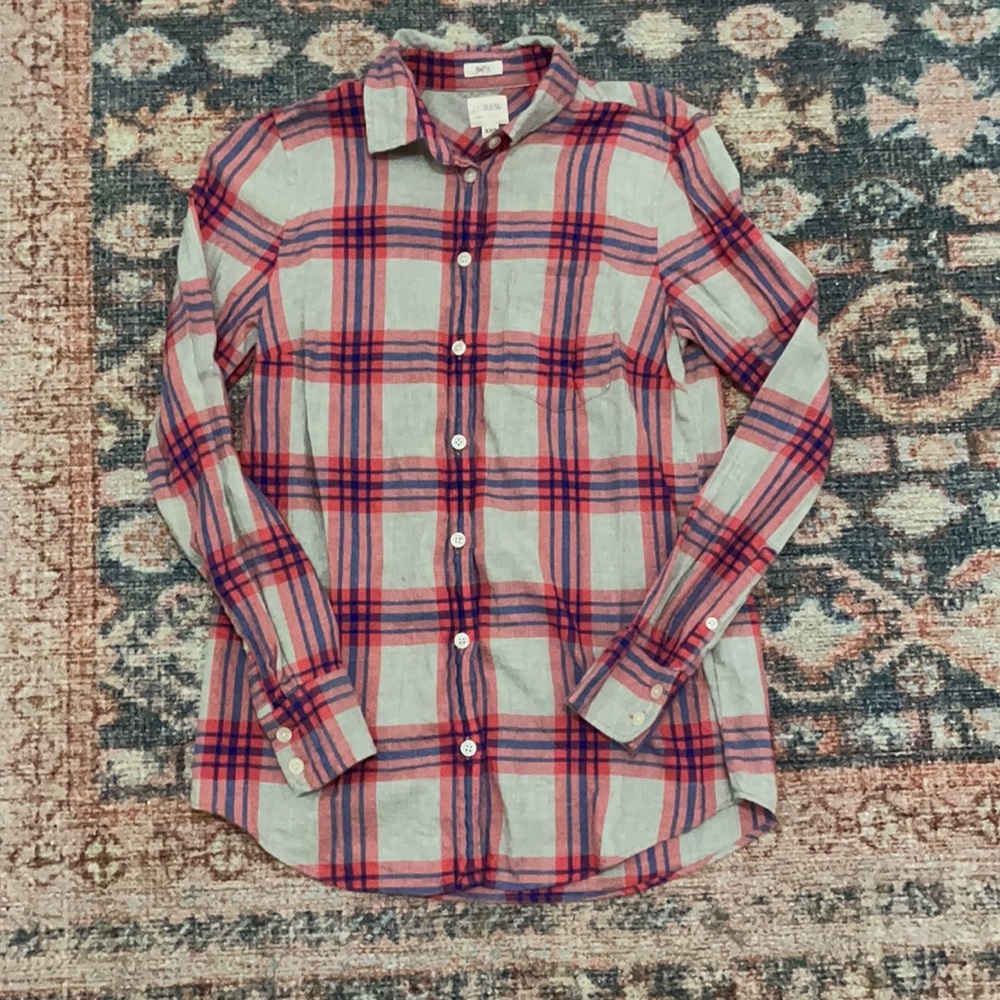 Adorable Women’s J. Crew flannel sz xxs!!!